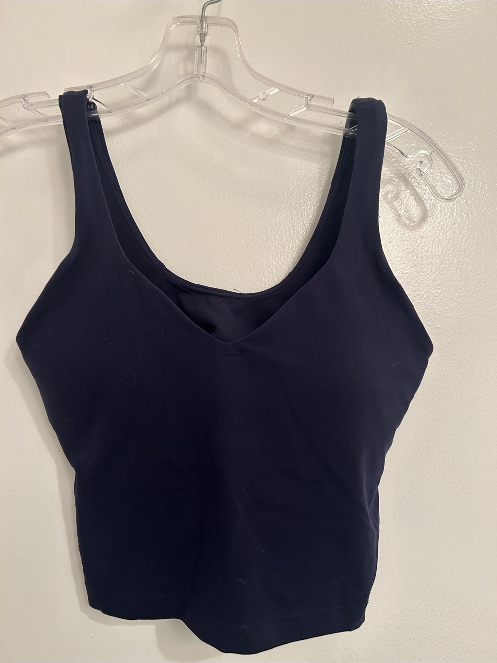 Lululemon Women's Navy V-Neck Crop Top, 6